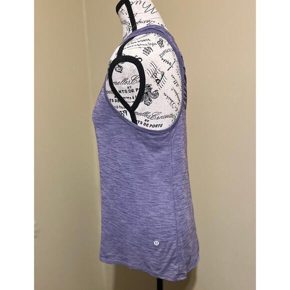 Lululemon Our Sport Heathered Purple Racerback Tank Sz 6 Yoga Stretch Anti-Odor - Picture 5 of 7